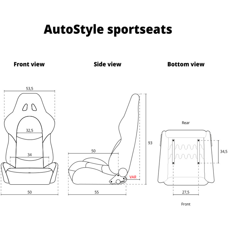 Mijnautoonderdelen Kuipstoelen SS 40BL