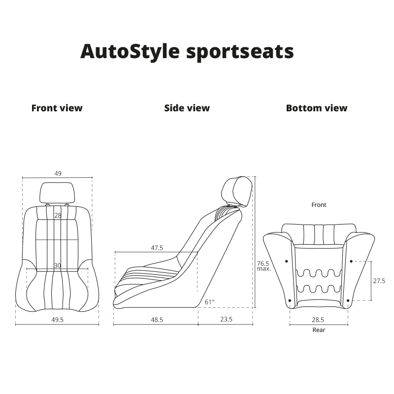 Mijnautoonderdelen Kuipstoelen SS 52L