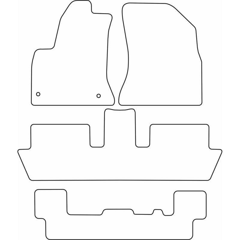 Mijnautoonderdelen Automatten Velours passend voor Citroen C4 Picasso 2007-2012 (7 personen) TM CI527V