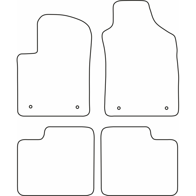 Mijnautoonderdelen Automatten Velours passend voor Fiat 500 2013-2015 TM FI532V
