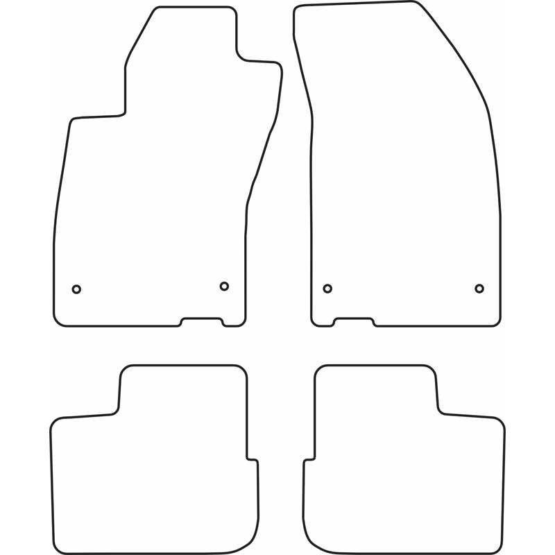 Mijnautoonderdelen Pasklare stoffen matten TM FI542V