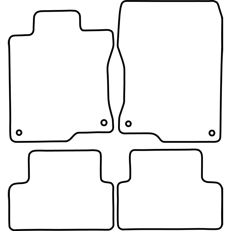 Mijnautoonderdelen Pasklare stoffen matten TM FI547