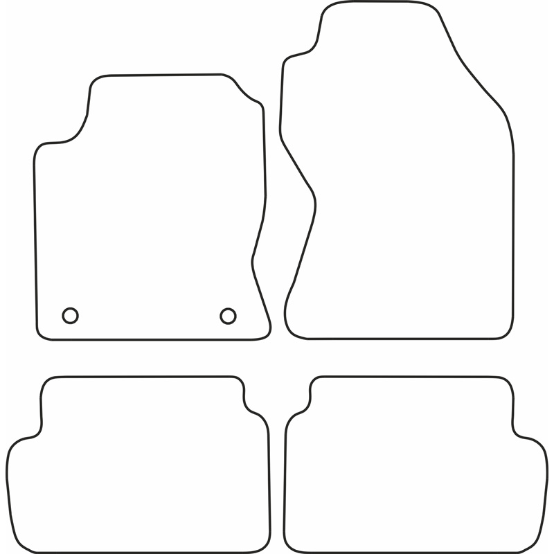 Mijnautoonderdelen Pasklare stoffen matten TM FO523V