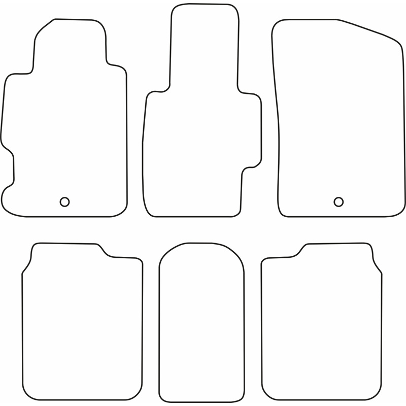Mijnautoonderdelen Pasklare stoffen matten TM HO533V