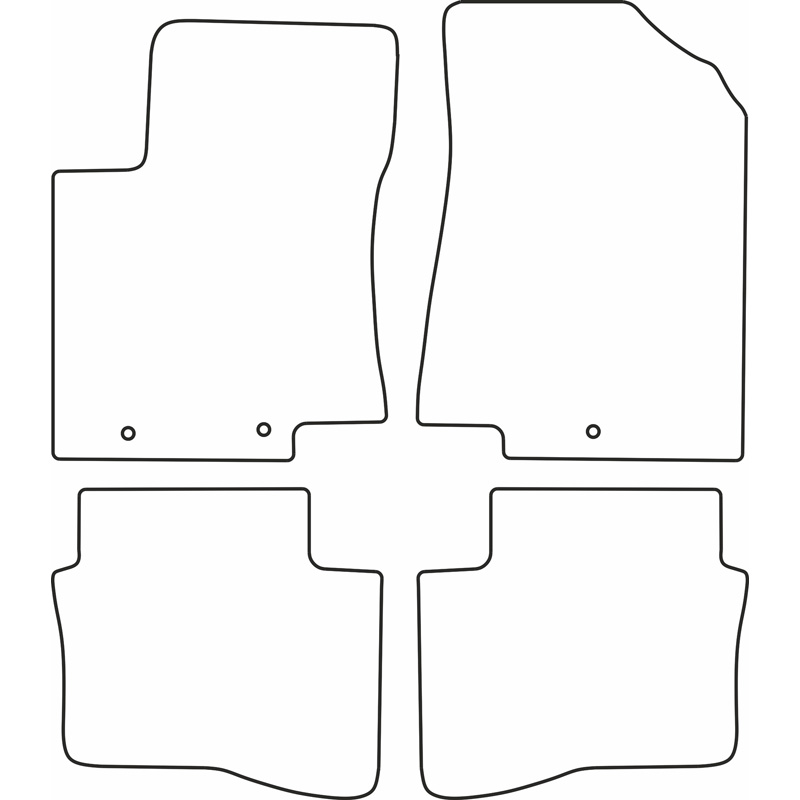 Mijnautoonderdelen Automatten Velours passend voor Kia Rio 2011-2015 TM KI529V