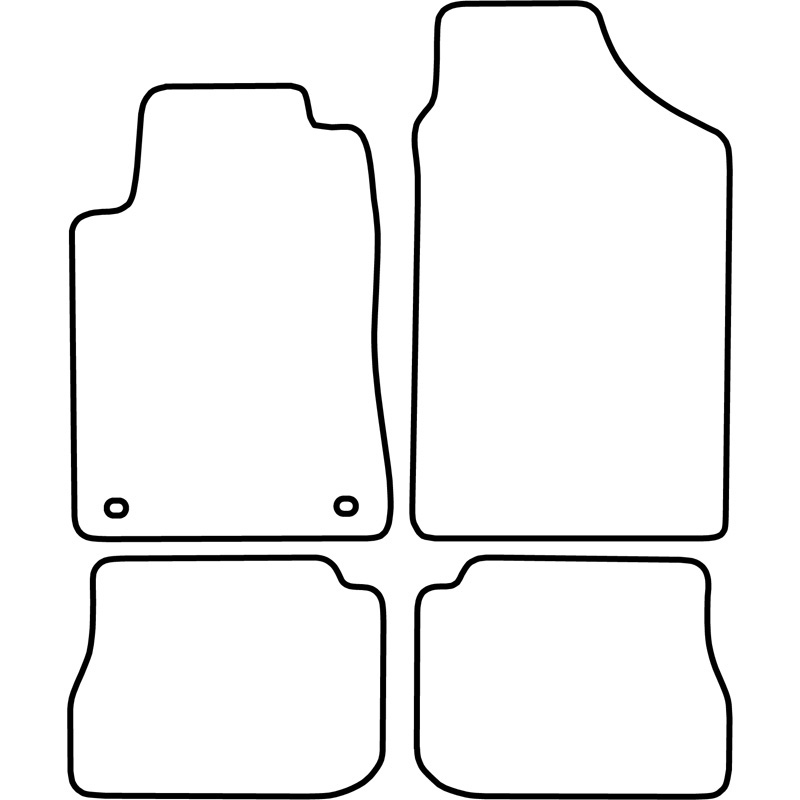Mijnautoonderdelen Pasklare stoffen matten TM PE505V