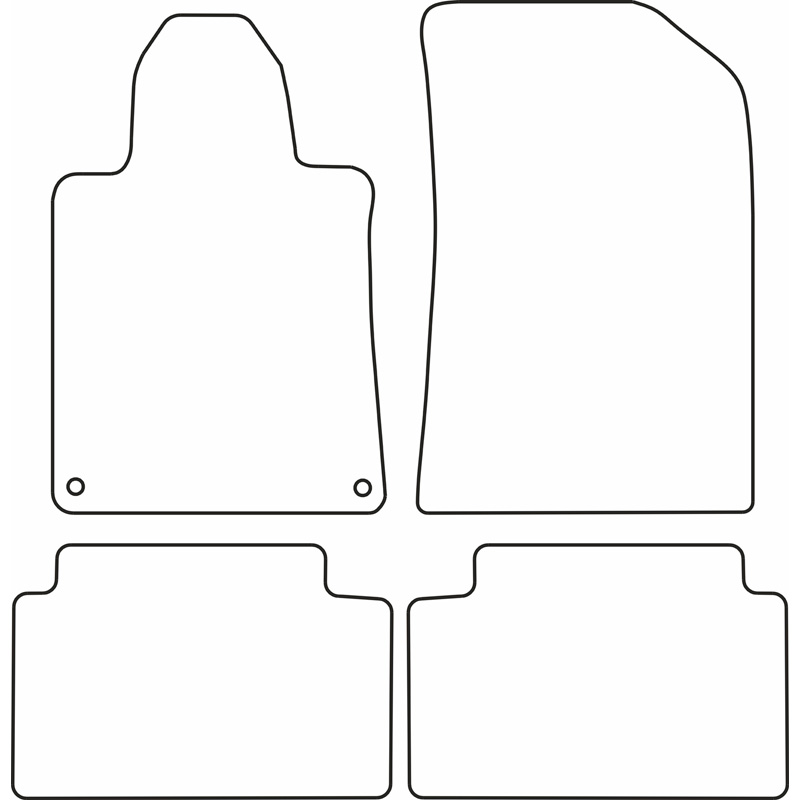 Mijnautoonderdelen Automatten Velours passend voor Peugeot 508 2011- TM PE529V
