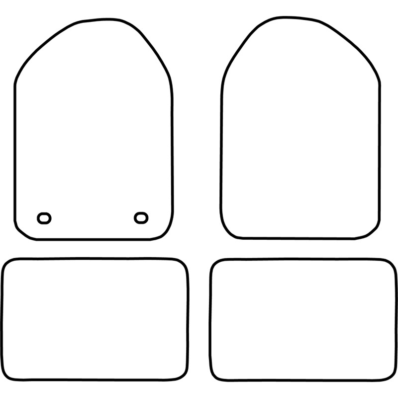 Mijnautoonderdelen Pasklare stoffen matten TM RE518V