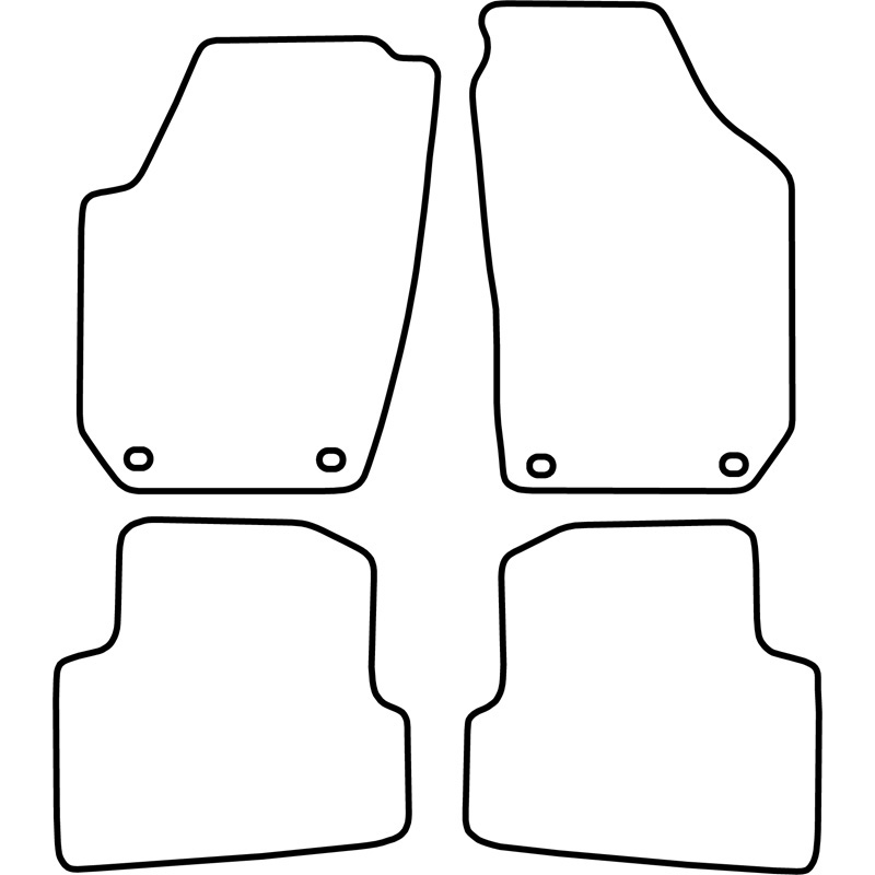 Mijnautoonderdelen Automatten Velours passend voor Skoda Fabia 2007-2008 TM SK507V