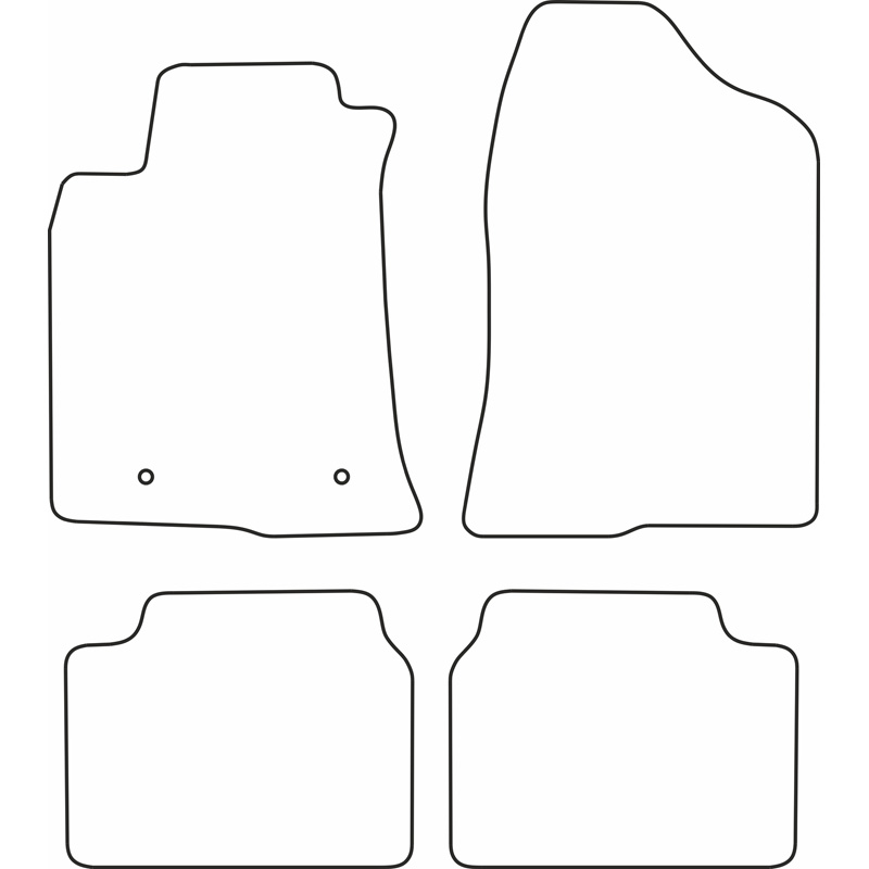 Mijnautoonderdelen Pasklare stoffen matten TM TO531