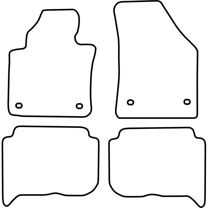 Mijnautoonderdelen Automatten Velours passend voor Volkswagen Touran 2003-2007 (5-Personen) TM VW522V