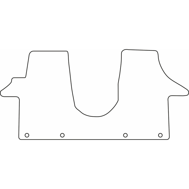 Mijnautoonderdelen Automatten Velours passend voor Volkswagen Transporter T5 2003-2015 & T6 2015- (alleen voormat, één geheel) TM VW523V