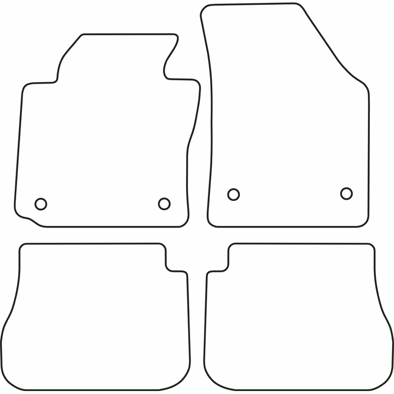 Mijnautoonderdelen Pasklare stoffen matten TM VW527