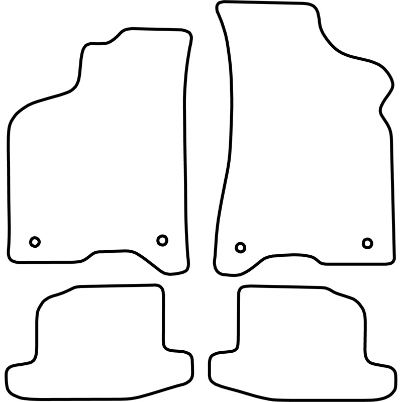 Mijnautoonderdelen Pasklare stoffen matten TM VW528