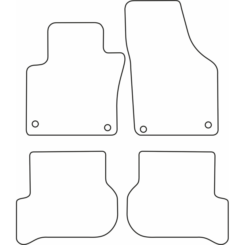 Mijnautoonderdelen Automatten Velours passend voor Volkswagen Golf Plus 2003-2007 TM VW529V