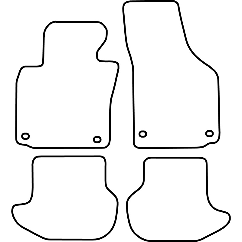 Mijnautoonderdelen Pasklare stoffen matten TM VW534