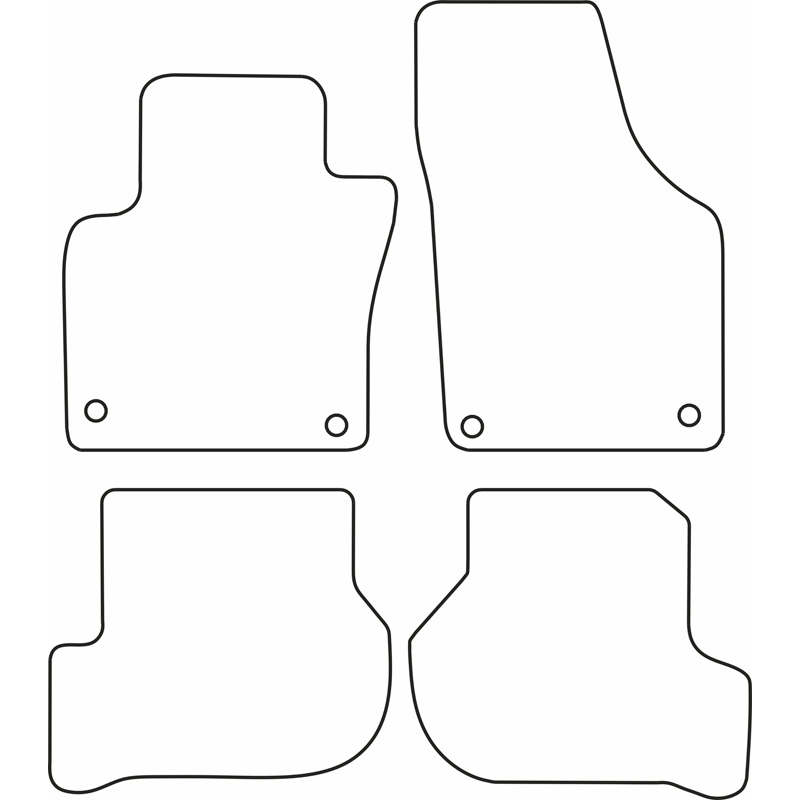 Mijnautoonderdelen Automatten Velours passend voor Volkswagen Golf Plus 2007- TM VW540V