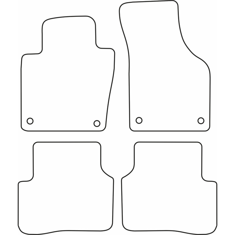 Mijnautoonderdelen Pasklare stoffen matten TM VW541