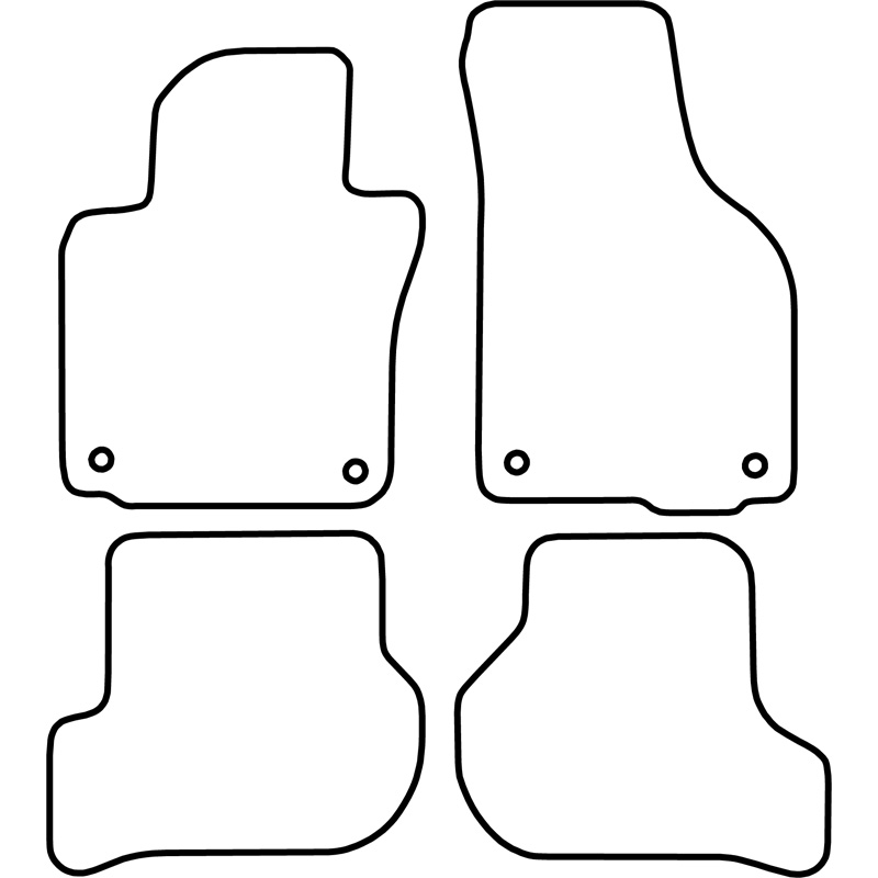 Mijnautoonderdelen Pasklare stoffen matten TM VW542