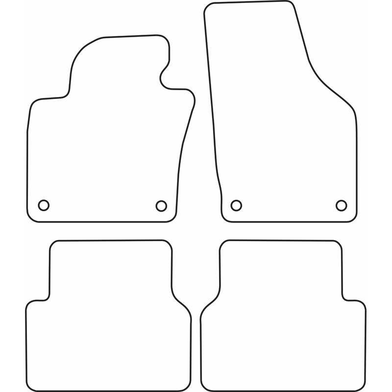 Mijnautoonderdelen Pasklare stoffen matten TM VW543V