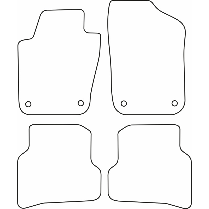 Mijnautoonderdelen Pasklare stoffen matten TM VW546