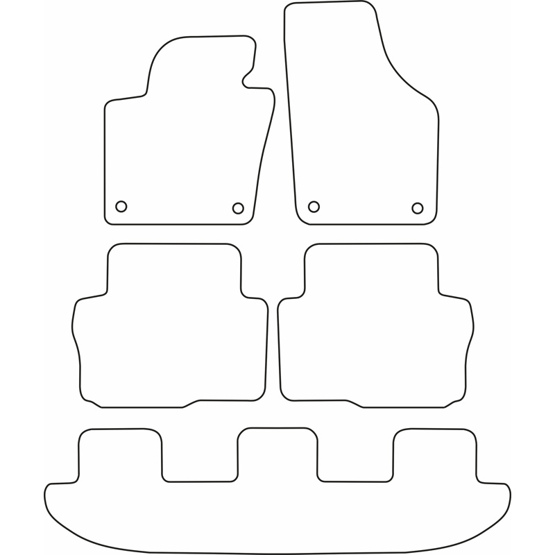 Mijnautoonderdelen Pasklare stoffen matten TM VW551V