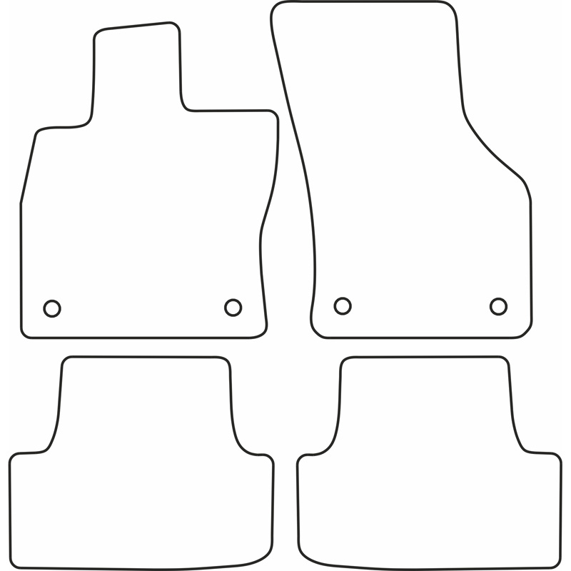 Mijnautoonderdelen Pasklare stoffen matten TM VW553