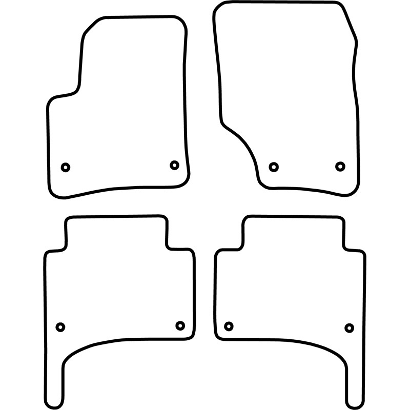 Mijnautoonderdelen Pasklare stoffen matten TM VW554V