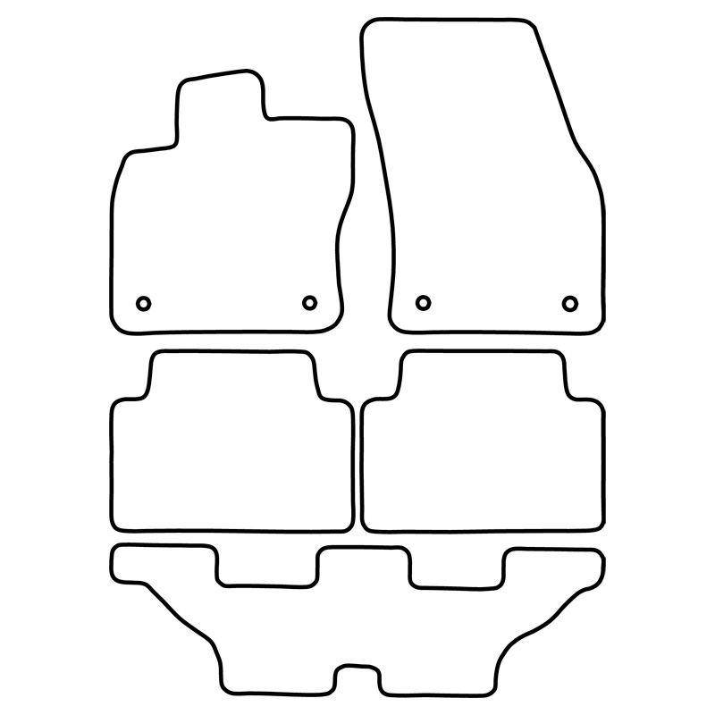 Mijnautoonderdelen Pasklare stoffen matten TM VW563V