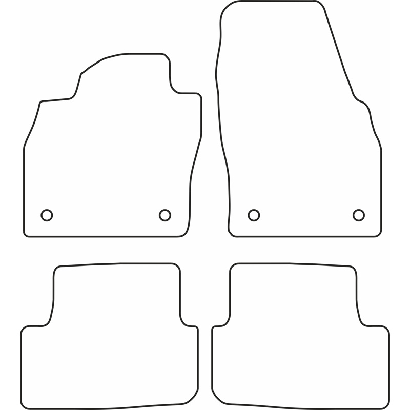 Mijnautoonderdelen Pasklare stoffen matten TM VW567