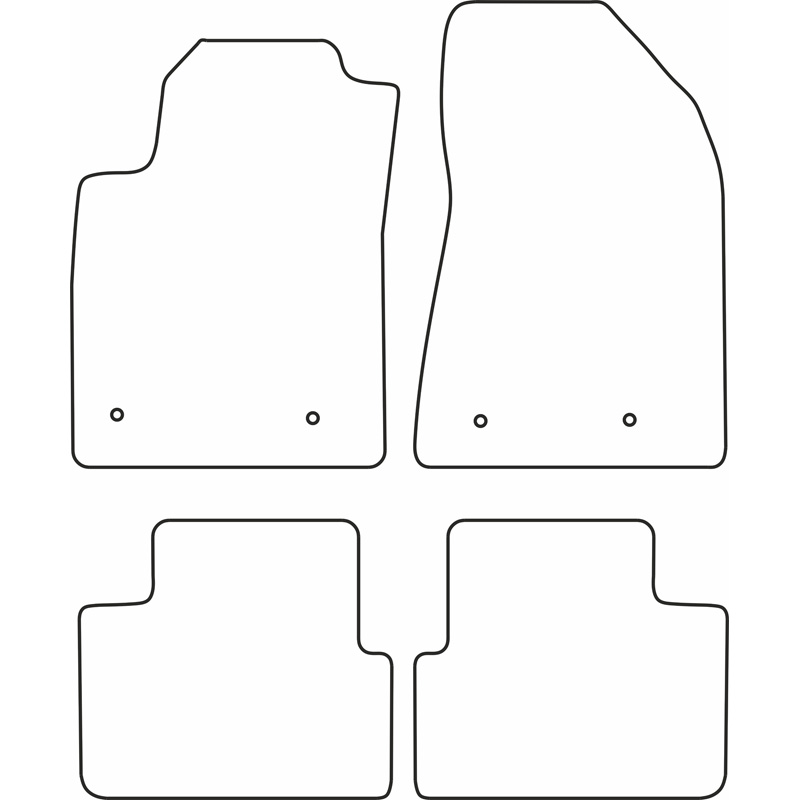 Mijnautoonderdelen Pasklare stoffen matten TM FI525V