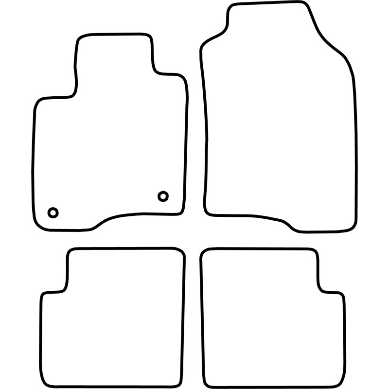 Mijnautoonderdelen Pasklare stoffen matten TM FI531V