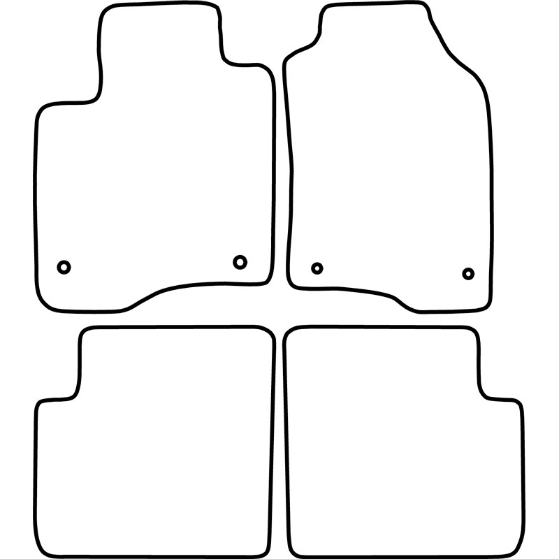Mijnautoonderdelen Pasklare stoffen matten TM FI533V