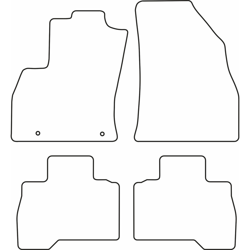 Mijnautoonderdelen Pasklare stoffen matten TM FI536
