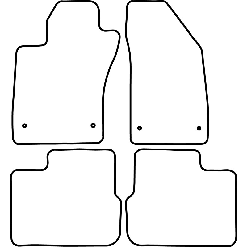 Mijnautoonderdelen Pasklare stoffen matten TM FI542V
