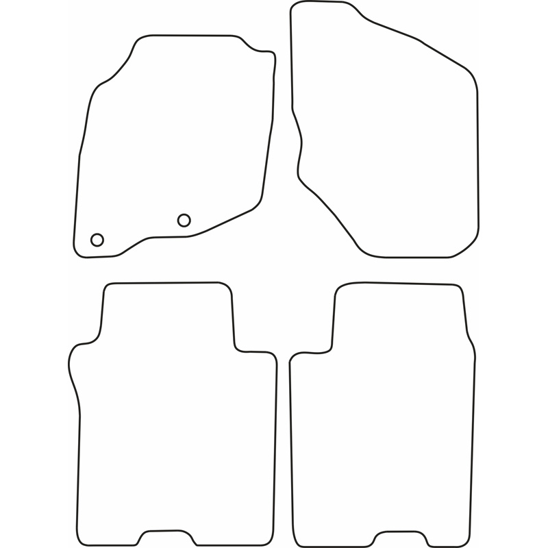 Mijnautoonderdelen Pasklare stoffen matten TM HO528V