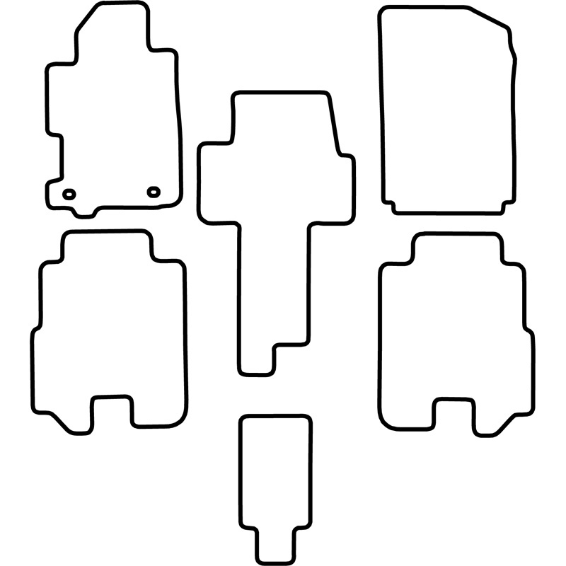 Mijnautoonderdelen Pasklare stoffen matten TM HO533V