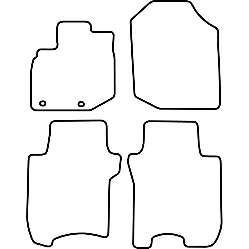 Mijnautoonderdelen Pasklare stoffen matten TM HO538V