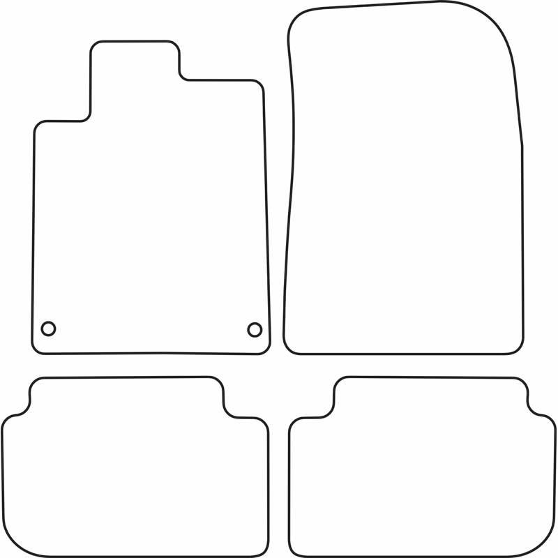Mijnautoonderdelen Pasklare stoffen matten TM PE518V
