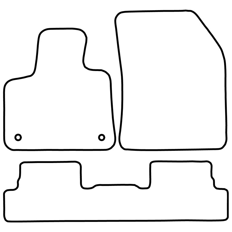 Mijnautoonderdelen Pasklare stoffen matten TM PE543V