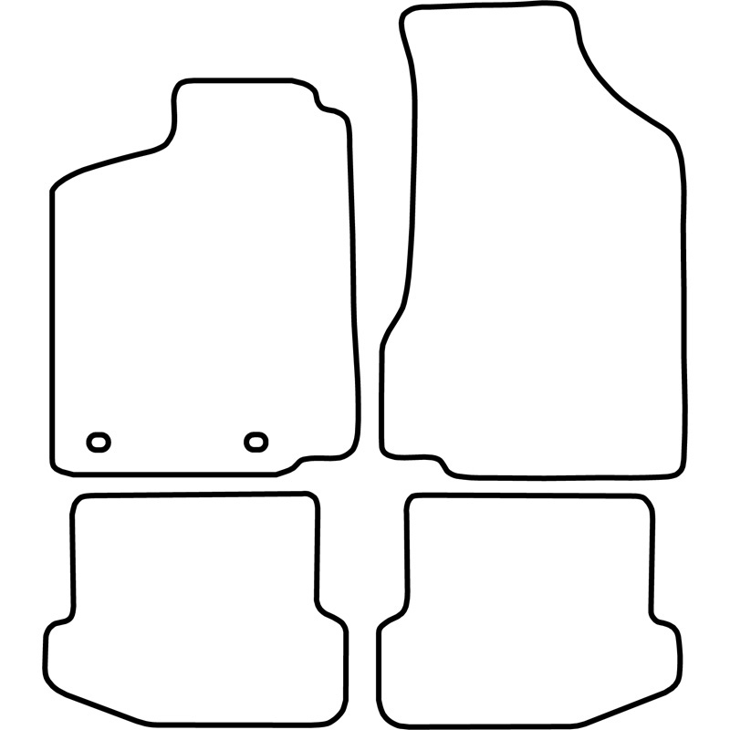 Mijnautoonderdelen Pasklare stoffen matten TM VW509V
