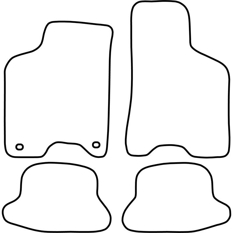 Mijnautoonderdelen Pasklare stoffen matten TM VW515V