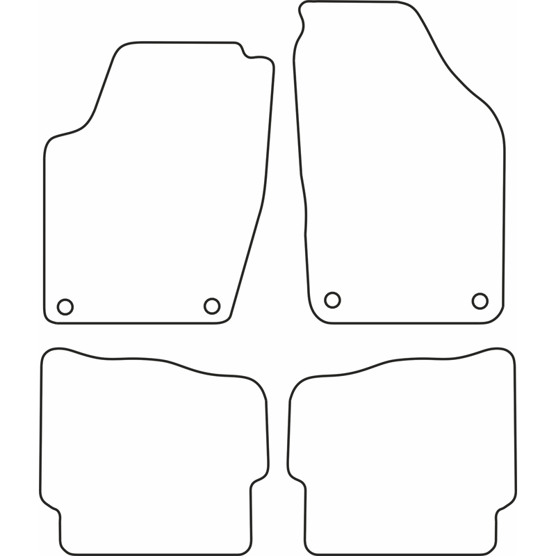 Mijnautoonderdelen Automatten Velours passend voor Volkswagen Polo 9N2 2005-2009 TM VW532V