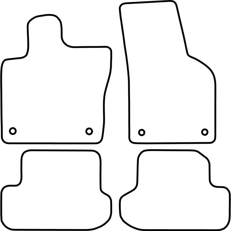 Mijnautoonderdelen Pasklare stoffen matten TM VW548V