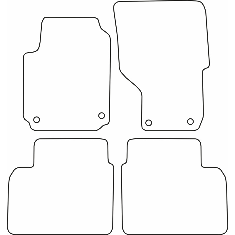 Mijnautoonderdelen Pasklare stoffen matten TM VW549V