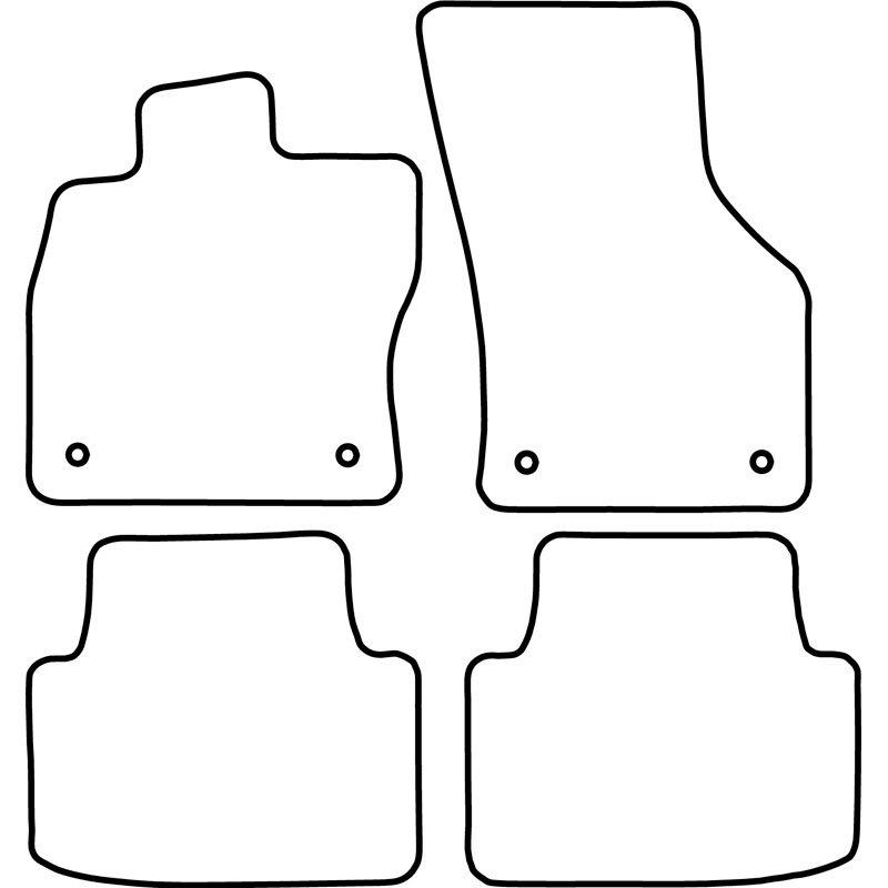 Mijnautoonderdelen Pasklare stoffen matten TM VW556