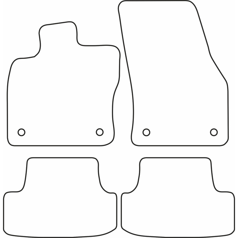 Mijnautoonderdelen Pasklare stoffen matten TM VW568V