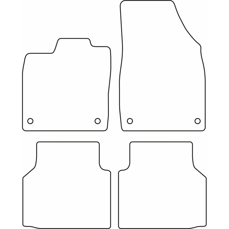 Mijnautoonderdelen Pasklare stoffen matten TM VW577